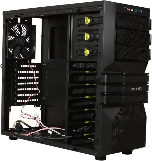 Alt view image 7 of 10 - IN WIN MANA137 Black SEEC Steel ATX Mid Tower Computer Case