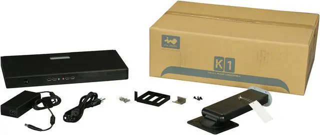 Alt view image 7 of 7 - IN WIN K1 STANDARD Black Thin Mini-ITX Desktop Computer Case 120W Power Supply