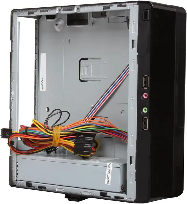 Alt view image 8 of 10 - IN WIN BQ656T.AD120TBL Black Mini-ITX Desktop Computer Case 120W Power Supply