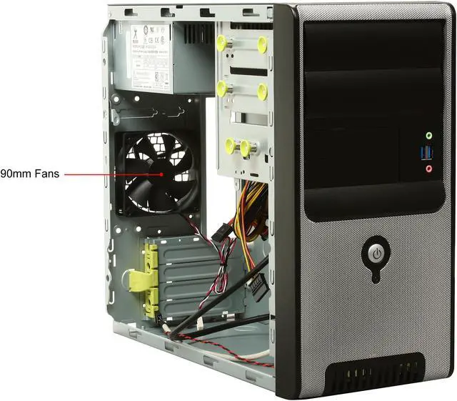 Alt view image 9 of 13 - In Win Z583 micro ATX Case with Haswell Ready 350W power supply, Black, TAC 2.0, Front USB 3.0X2, HD audio