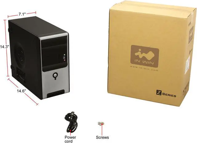 Alt view image 13 of 13 - In Win Z583 micro ATX Case with Haswell Ready 350W power supply, Black, TAC 2.0, Front USB 3.0X2, HD audio