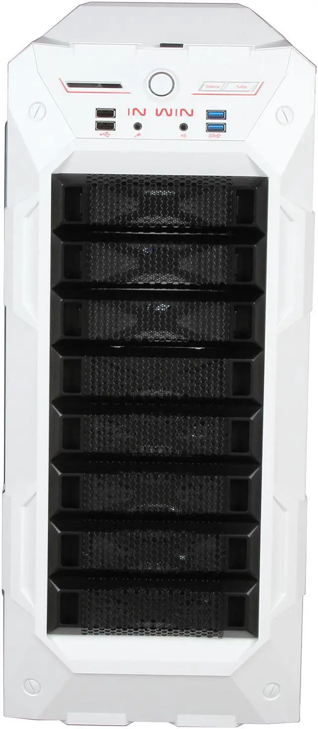 Alt view image 2 of 10 - IN WIN GRone White 0.8mm SECC Steel ATX Full Tower Computer Case