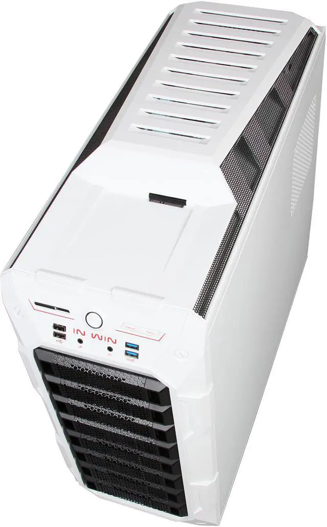 Alt view image 8 of 10 - IN WIN GRone White 0.8mm SECC Steel ATX Full Tower Computer Case