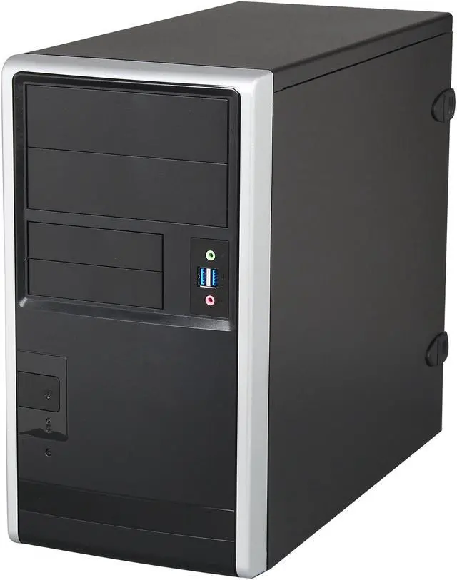 Alt view image 3 of 9 - IN WIN EM013.CQ350TS3L Black Steel / Plastic Micro ATX Mini Tower Computer Case