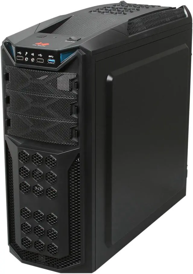Alt view image 3 of 10 - IN WIN GT1 Black SECC Steel ATX Mid Tower Computer Case