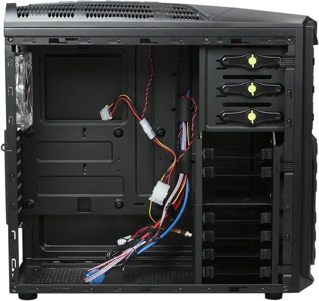 Alt view image 6 of 10 - IN WIN GT1 Black SECC Steel ATX Mid Tower Computer Case