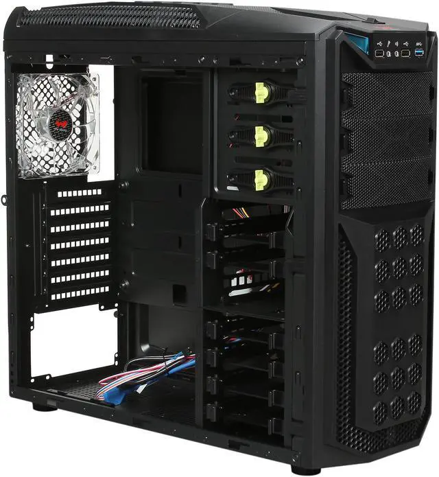 Alt view image 7 of 10 - IN WIN GT1 Black SECC Steel ATX Mid Tower Computer Case