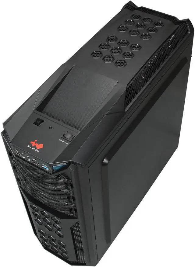 Alt view image 8 of 10 - IN WIN GT1 Black SECC Steel ATX Mid Tower Computer Case