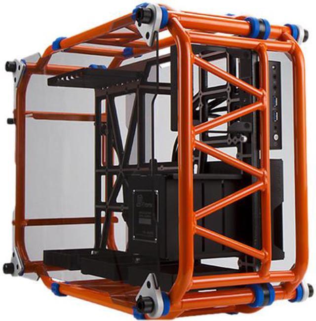Main image of IN WIN D-FRAME Orange Aluminum ATX Desktop Chassis (Limited Edition), Open-Air design