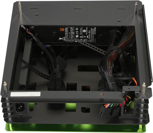 Alt view image 4 of 7 - IN WIN H-Frame Mini Green Aluminum Mini-ITX Computer Case 180W Power Supply