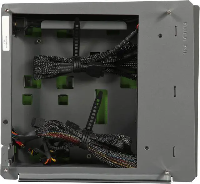Alt view image 5 of 7 - IN WIN H-Frame Mini Green Aluminum Mini-ITX Computer Case 180W Power Supply
