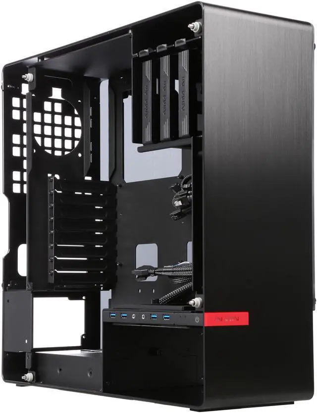 Alt view image 7 of 9 - IN WIN 904.PLUS Black 2mm / 4mm Aluminum, Tempered Glass ATX Mid Tower Computer Case