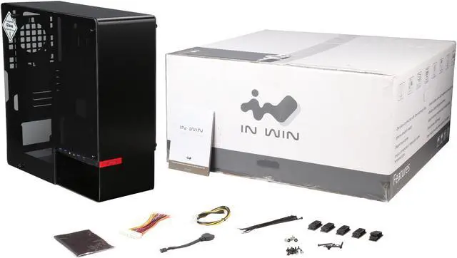 Alt view image 9 of 9 - IN WIN 904.PLUS Black 2mm / 4mm Aluminum, Tempered Glass ATX Mid Tower Computer Case