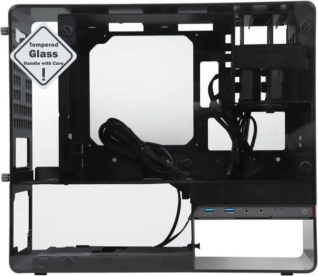 Alt view image 4 of 9 - IN WIN 901 Black Aluminum / Tempered Glass Mini-ITX Tower Computer Case Compatible with ATX PS2 / EPS 12V PSU Power Supply
