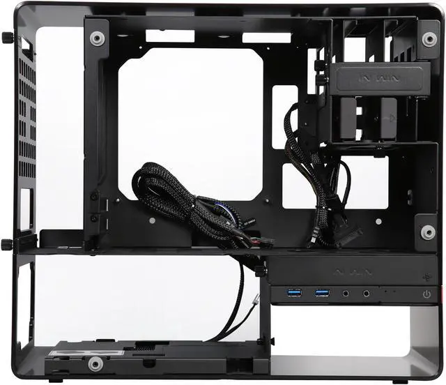 Alt view image 6 of 9 - IN WIN 901 Black Aluminum / Tempered Glass Mini-ITX Tower Computer Case Compatible with ATX PS2 / EPS 12V PSU Power Supply