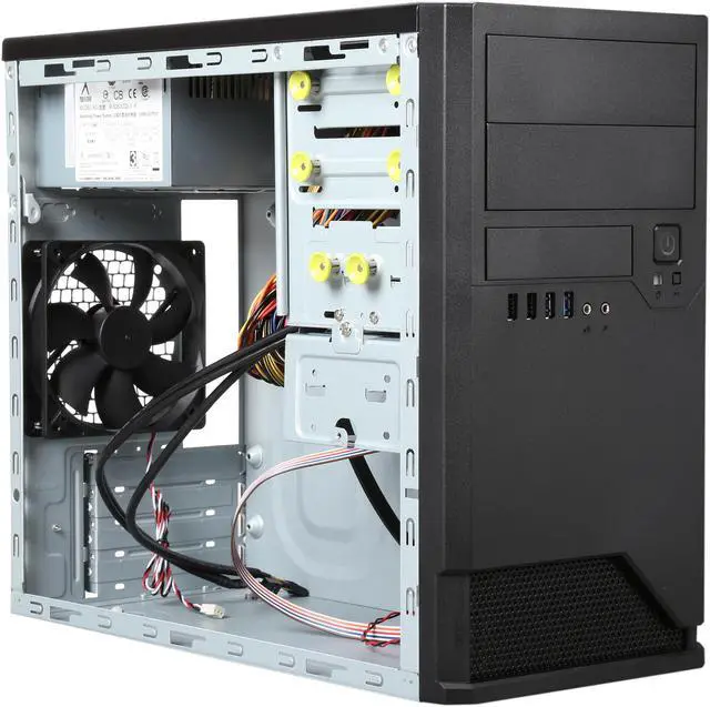 Alt view image 9 of 13 - IN WIN EM048.CH350TB3 Black SECC Micro ATX Mini Tower Computer Case