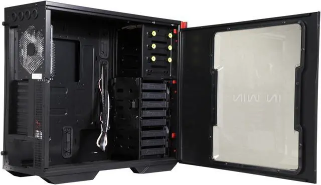 Alt view image 5 of 10 - IN WIN 707 BLACK SECC E-ATX full tower Computer Case ATX12V V2.3 / EPS 12V up to 220mm Power Supply