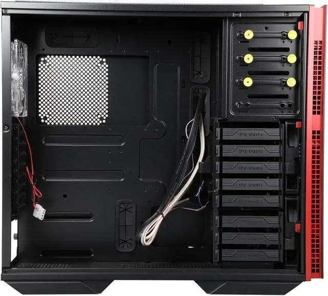 Alt view image 6 of 10 - IN WIN 707 BLACK SECC E-ATX full tower Computer Case ATX12V V2.3 / EPS 12V up to 220mm Power Supply