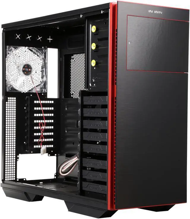 Alt view image 7 of 10 - IN WIN 707 BLACK SECC E-ATX full tower Computer Case ATX12V V2.3 / EPS 12V up to 220mm Power Supply