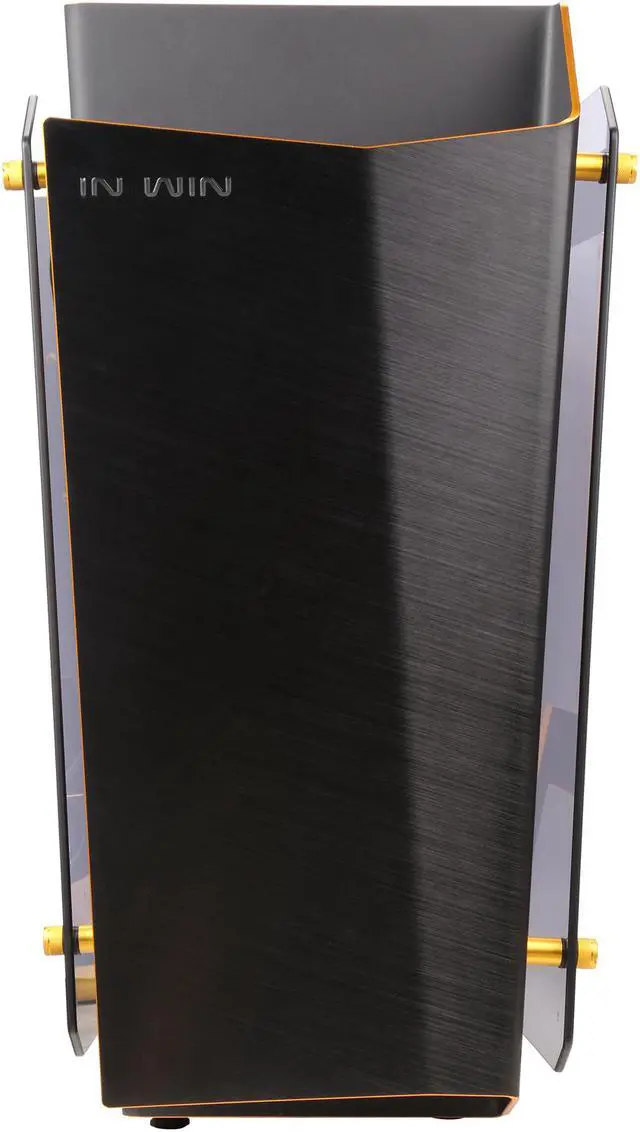 Alt view image 2 of 10 - IN WIN S-FRAME (BLACK/GOLD) Black Aluminum / Tempered Glass Open-Air Computer Case Support ATX12V/EPS size(Up to 220mm) Power Supply