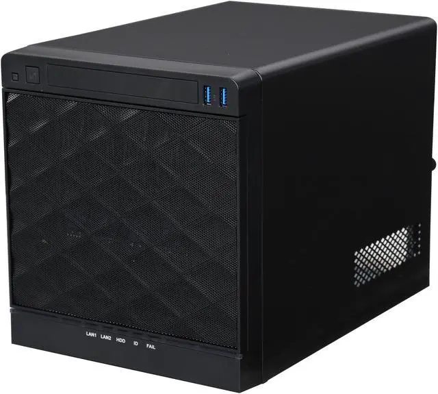 Alt view image 4 of 9 - IN WIN IW-MS04-01-S265 Black 0.8 mm SGCC Mini ITX (M/B cooler maximum 65mm) Tower Mini 4 Bay Server Tower with 265Watts 80+ bronze Flex ATX power supply