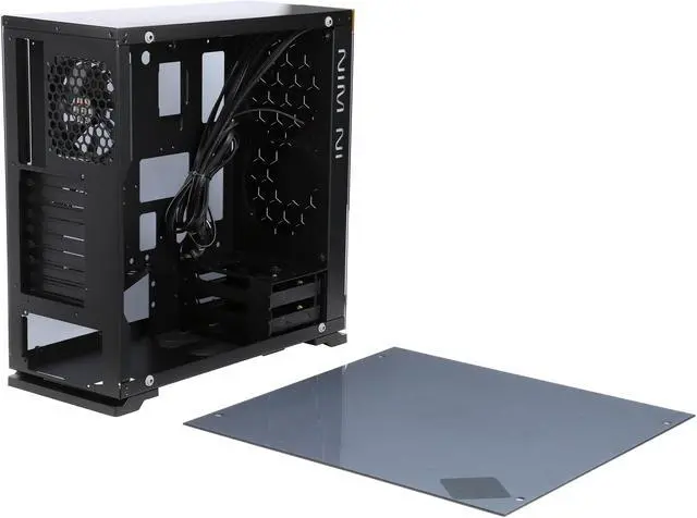 Alt view image 5 of 9 - IN WIN 805 GOLD / Black Aluminum / Tempered Glass ATX Mid Tower Computer Case Compatible with ATX 12V/EPS (up to 220mm) Power Supply