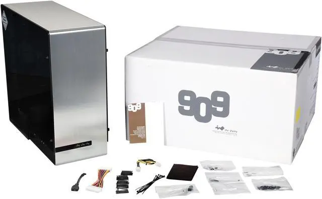 Alt view image 9 of 9 - IN WIN 909 SILVER Aluminum / Tempered Glass E-ATX Full Tower Case Computer Case Compatible with ATX 12V / EPS 12V up to 220mm Power Supply (not included)