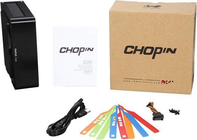 Alt view image 9 of 9 - IN WIN Chopin Black Aluminum, SECC Mini-ITX Tower Case 150W Power Supply with 4 colors stickers inside