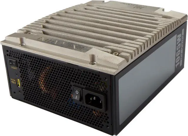 Alt view image 6 of 7 - IN WIN D-Frame 2.0 Black / Gold Platinum Reinforced Steel Tube, Aluminum, Tempered Glass ATX Full Tower Case, including a custom 92% efficiency 1065W full modular power supply