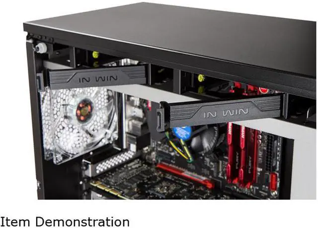 Alt view image 10 of 12 - IN WIN 509 Black / Grey SECC / Tempered Glass ATX Full Tower Computer Case ATX PS2 / EPS 12V Power Supply