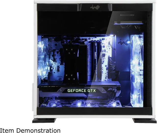 Alt view image 6 of 6 - IN WIN 301 White White SECC / Tempered Glass Micro-ATX Mini Tower Computer Case