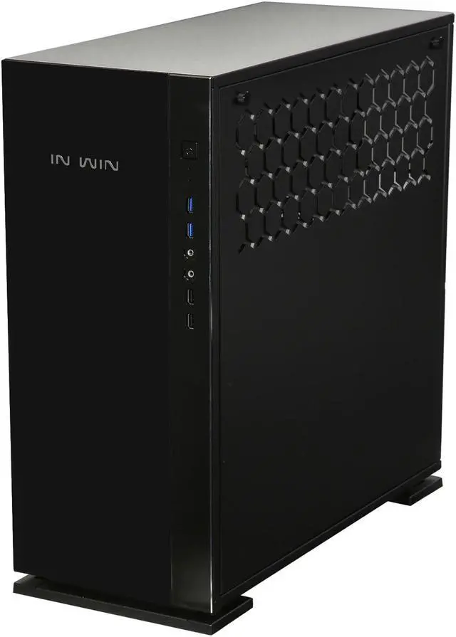 Alt view image 3 of 9 - IN WIN 305 Black Black SECC / Tempered Glass ATX Mid Tower Computer Case