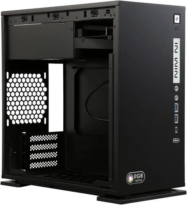 Alt view image 7 of 9 - IN WIN 301C Black Black SECC / Tempered Glass Micro ATX Mini Tower Computer Case