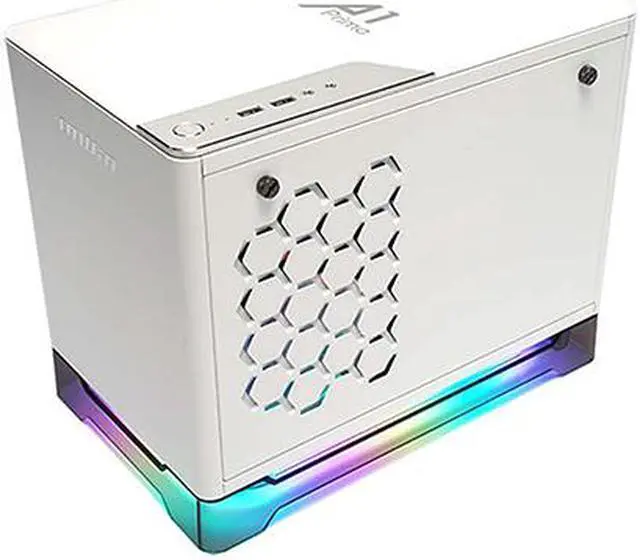 Alt view image 3 of 11 - IN WIN A1 PRIME-WHITE White SECC / Tempered Glass / Aluminum / Plexiglass Mini-ITX Tower Computer Case