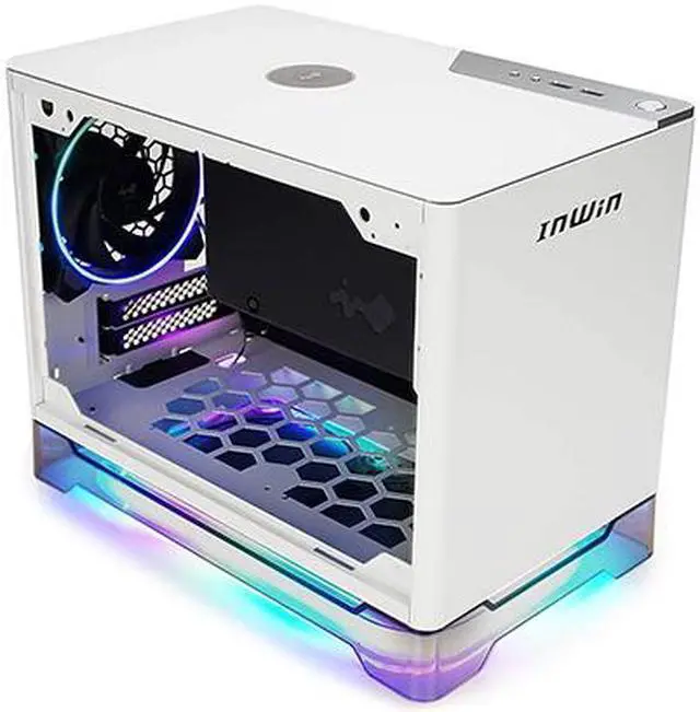 Alt view image 2 of 11 - IN WIN A1 PRIME-WHITE White SECC / Tempered Glass / Aluminum / Plexiglass Mini-ITX Tower Computer Case