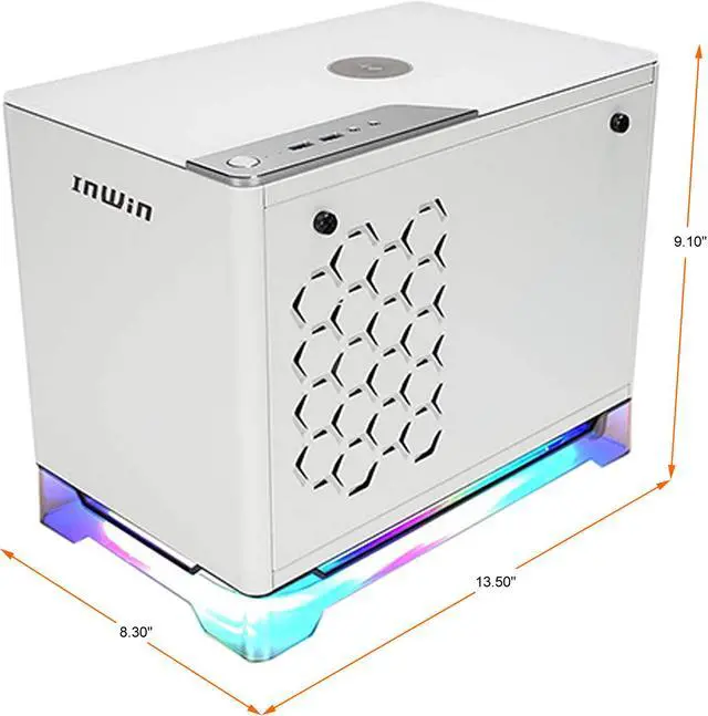 Alt view image 4 of 11 - IN WIN A1 PRIME-WHITE White SECC / Tempered Glass / Aluminum / Plexiglass Mini-ITX Tower Computer Case