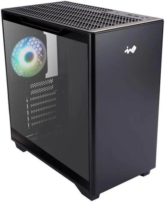 Alt view image 4 of 10 - IN WIN IW-CS-A5BLK-1AM120S Black SECC / Tempered Glass ATX Mid Tower In Win IW-CS-A5BLK-1AM120S A5 Mid Tower Computer Case