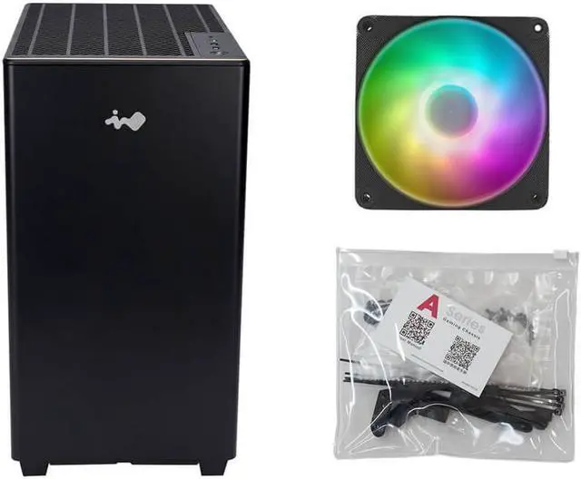 Alt view image 8 of 10 - IN WIN IW-CS-A5BLK-1AM120S Black SECC / Tempered Glass ATX Mid Tower In Win IW-CS-A5BLK-1AM120S A5 Mid Tower Computer Case