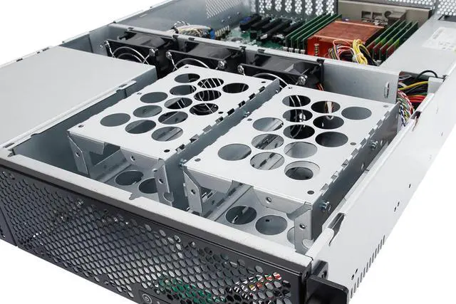 Alt view image 4 of 8 - IN WIN Open Bay 2U Middle Depth Server Chasis - 500W 80+Gold Power Supply - Black  R200N-S500
