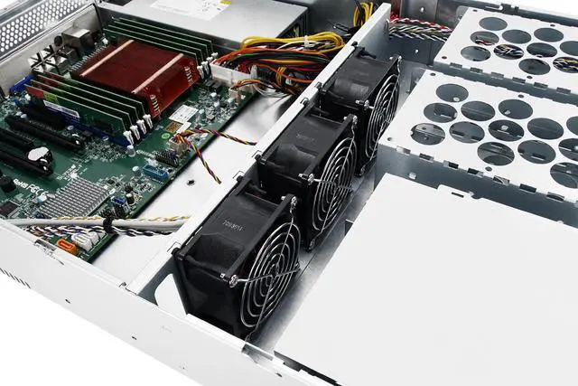 Alt view image 5 of 8 - IN WIN Open Bay 2U Middle Depth Server Chasis - 500W 80+Gold Power Supply - Black  R200N-S500