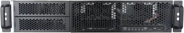 Alt view image 8 of 8 - IN WIN Open Bay 2U Middle Depth Server Chasis - 500W 80+Gold Power Supply - Black  R200N-S500