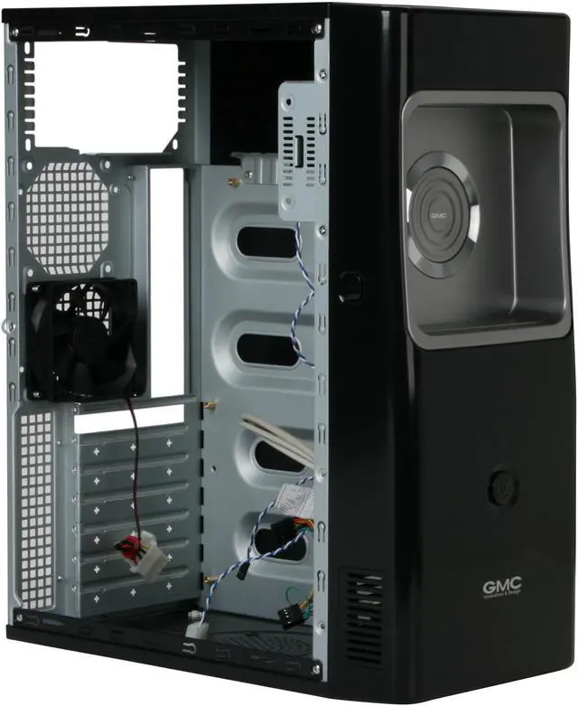 Alt view image 7 of 10 - GMC R-2 Toast AZT-GMCR2-BL Black Steel / Plastic ATX Mid Tower Computer Case