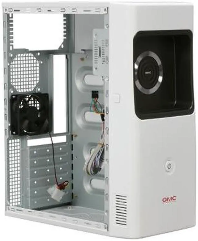 Alt view image 8 of 12 - GMC R-2 Toast AZT-GMCR2-WH White Steel / Plastic ATX Mid Tower Computer Case