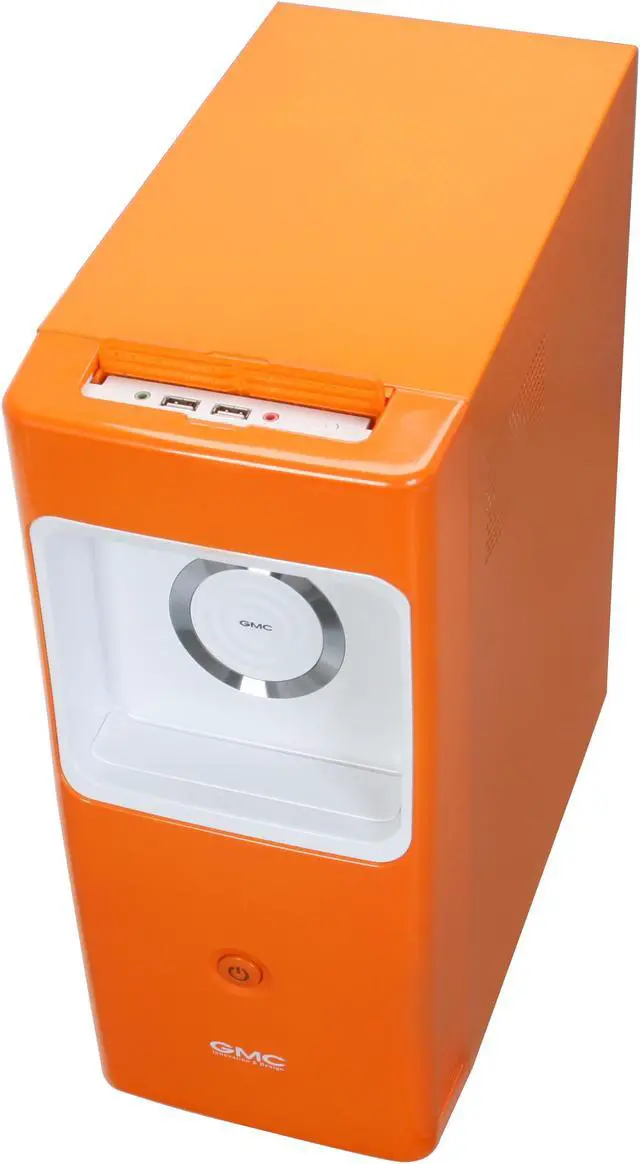 Alt view image 9 of 12 - GMC R-2 Toast AZT-GMCR2-OR Orange Steel / Plastic ATX Mid Tower Computer Case