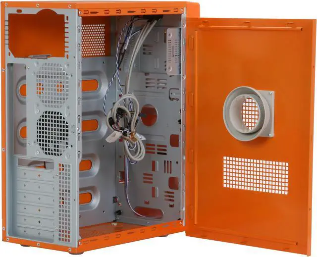 Alt view image 5 of 12 - GMC R-2 Toast AZT-GMCR2-OR Orange Steel / Plastic ATX Mid Tower Computer Case