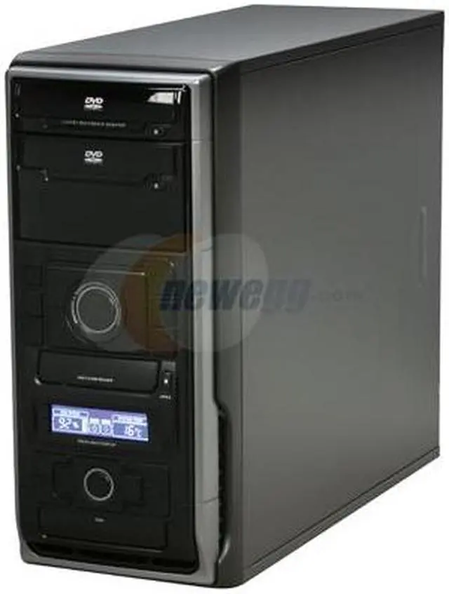 Alt view image 3 of 12 - GMC Black Steel K-2 Ebony AZT-GMCK2-EB ATX Media Center / HTPC Case