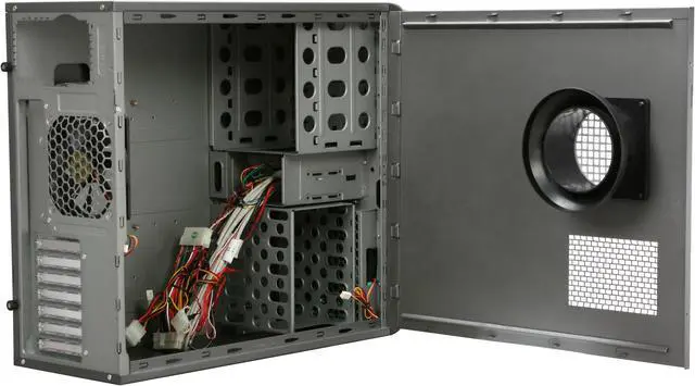 Alt view image 6 of 12 - GMC Black Steel K-2 Ebony AZT-GMCK2-EB ATX Media Center / HTPC Case
