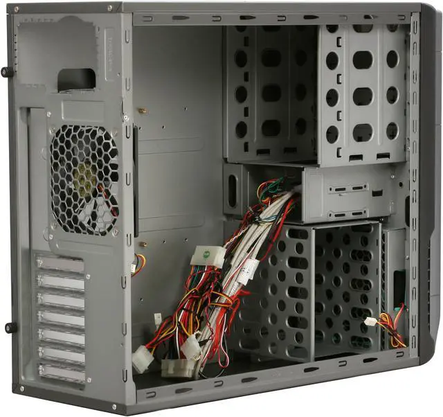 Alt view image 7 of 12 - GMC Black Steel K-2 Ebony AZT-GMCK2-EB ATX Media Center / HTPC Case