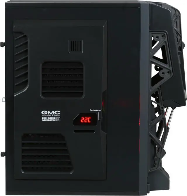 Alt view image 4 of 11 - GMC R-4 Bulldozer AZT-GMCR4-BL Black ABS / SECC steel ATX Mid Tower Computer Case