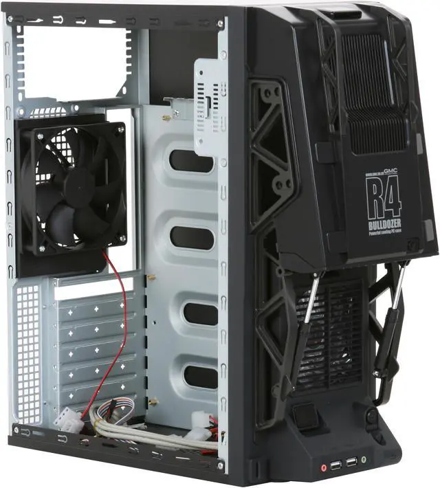Alt view image 8 of 11 - GMC R-4 Bulldozer AZT-GMCR4-BL Black ABS / SECC steel ATX Mid Tower Computer Case